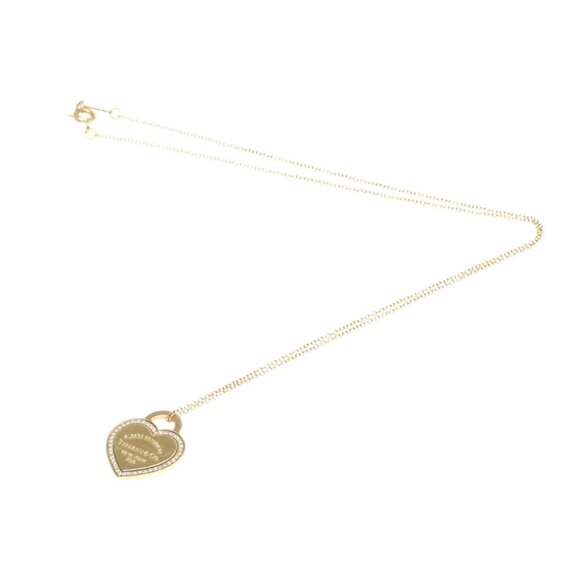 TIFFANY Return To Tiffany Diamond Necklace 18K Pink Gold Pendant - Picture 13 of 13